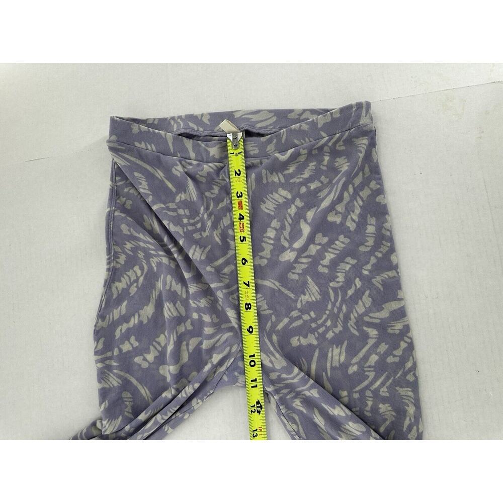 Skims Mesh Pants Sz M Purple Lilac Flare Abstract Logo High Waist Lounge - Picture 9 of 10